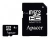   Micro SD Card 4096Mb Apacer Class 6 +SD Adaptor